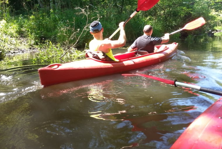 Rzeka Pliszka, woj. lubuskie. Spływ kajakowy