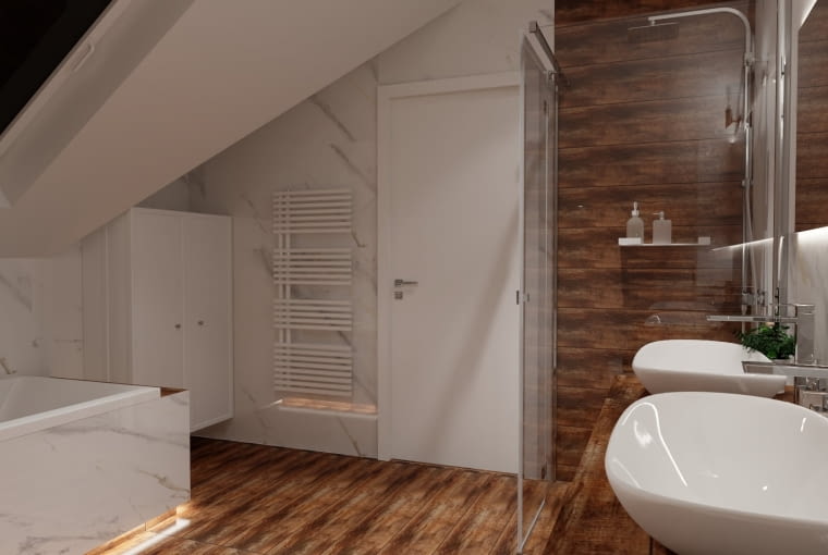 Łazienka na poddaszu