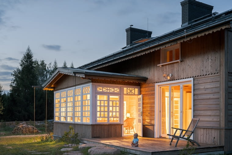 Dom w Budzie Ruskiej na Suwalszczyźnie. Proj. Jan Strumiłło Dom w Budzie Ruskiej na Suwalszczyźnie. Proj. Jan Strumiłło