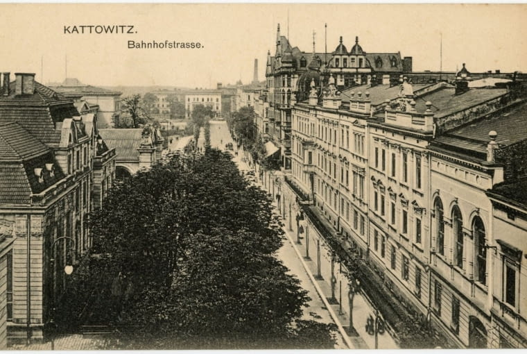 Ulica Dworcowa w Katowicach - zdjęcie archiwalne Ulica Dworcowa w Katowicach - zdjęcie archiwalne