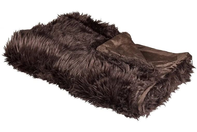 Narzuta na łóżko DELICE 150 x 200 cm Brązowy Narzuta na łóżko DELICE 150 x 200 cm Brązowy