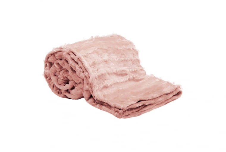 Koc z frędzlami różowy ASHA 130x160 cm 69,90 zł