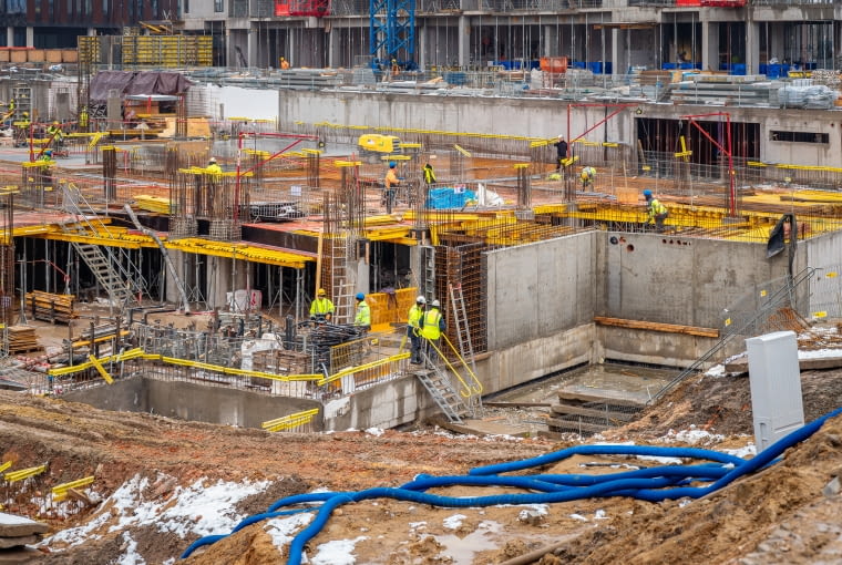 Flow w Nowym Centrum Łodzi - budowa Flow w Nowym Centrum Łodzi - budowa