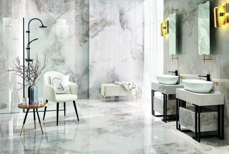 Płytki polerowane nadają przestrzeni luksusowy charakter, wyróżniają się efektownym wyglądem i pięknym połyskiem. Bardzo ważna jest jednak odpowiednia impregnacja takich płytek Płytki polerowane nadają przestrzeni luksusowy charakter, wyróżniają się efektownym wyglądem i pięknym połyskiem. Bardzo ważna jest jednak odpowiednia impregnacja takich płytek