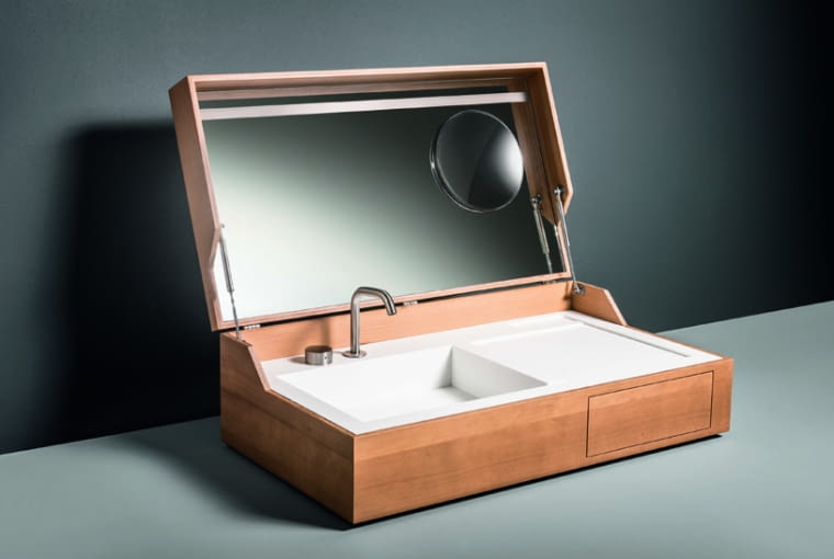 "Hidden" - przenośna łazienka, proj. Giulio Gianturco "Hidden" - przenośna łazienka, proj. Giulio Gianturco