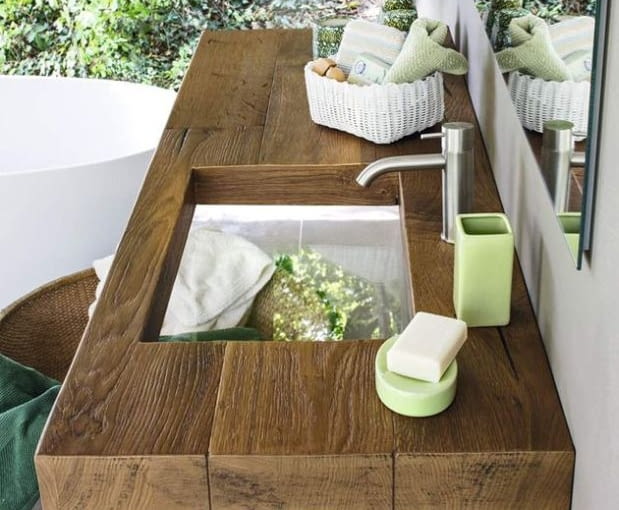 Transparentna umywalka od LAGO umywalka, design, łazienka