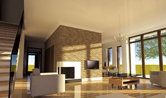 Przykładowa aranżacja wnętrz projekt domu,projekty domów,dom jednorodzinny,salon