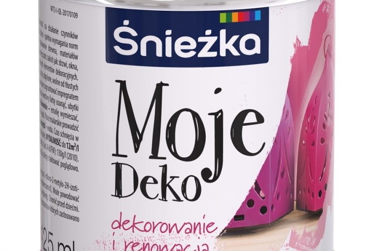Śnieżka Moje Deko Śnieżka wypuściła kolekcję farb Moje Deko do projektów DIY