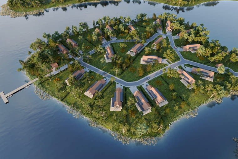 Osiedle na wyspie pod Pasymiem. Proj. Exterio Osiedle na wyspie pod Pasymiem. Proj. Exterio