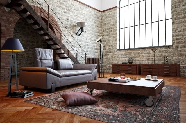 Styl loftowy salon Styl loftowy salon