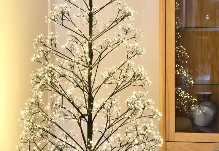 Choinka 150cm Drzewko 1500 lampek Led Czarne Choinka 150cm Drzewko 1500 lampek Led Czarne