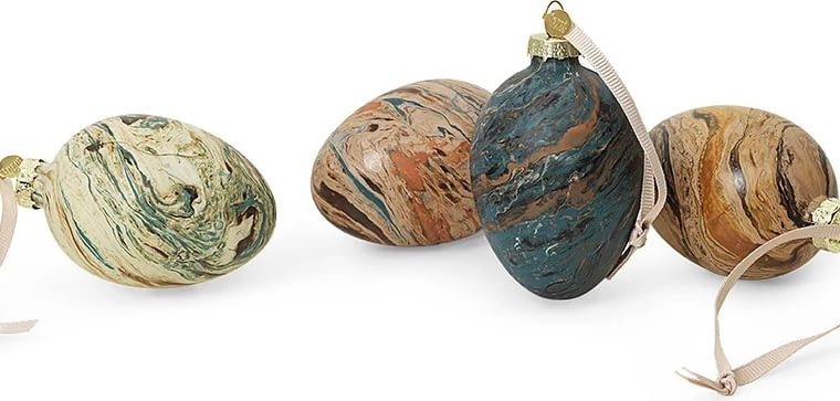 Dekoracje wiszące Easter Eggs marmurowe 4 szt