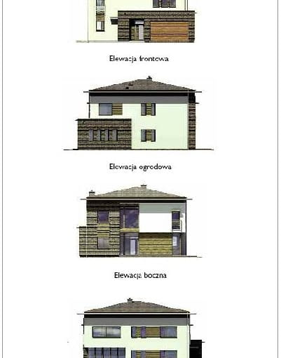 Widok elewacji projekt domu,projekty domów,elewacje