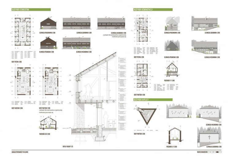 proj. mgr inż. arch. Maciej Bojarczuk - Zakład poprawczy w Ulowie; promotor: mgr inż. arch. Michał Leszczyński proj. mgr inż. arch. Maciej Bojarczuk - Zakład poprawczy w Ulowie; promotor: mgr inż. arch. Michał Leszczyński