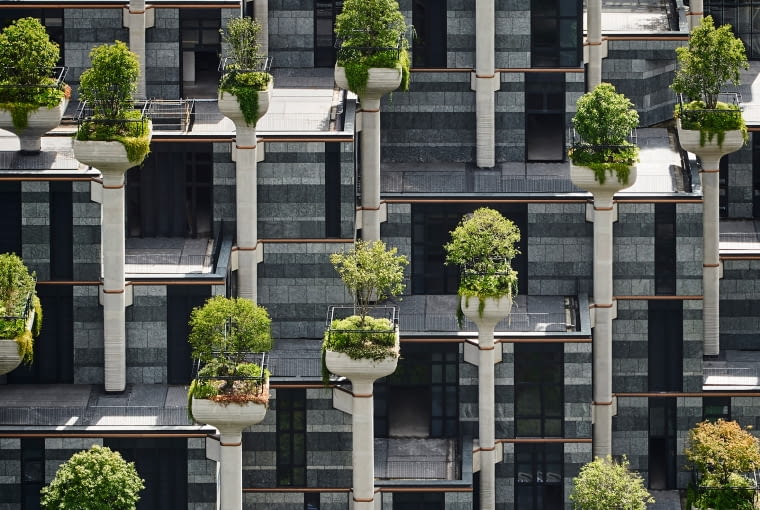 1000 Drzew w Szanghaju. Proj.  Heatherwick Studio