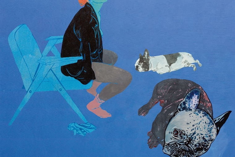 Pożegnanie, 122 x 110 cm, tempera żółtkowa, płótno, 2014 r. agnieszka sandomierz, obrazy