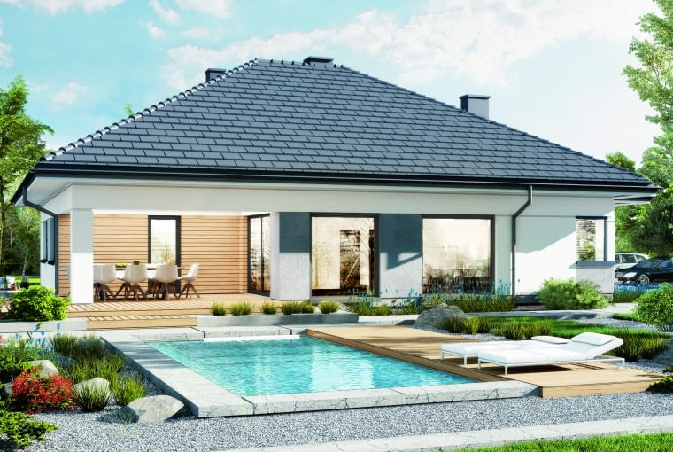 Dom w Renklodach 15 (g2) - parterowy 121,3 m2 Projekty domów parterowych