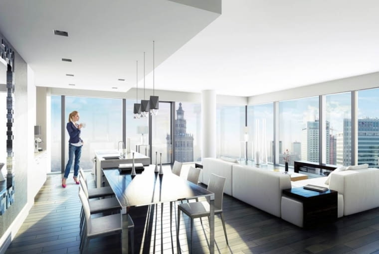 Wizualizacja apartamentu w wieżowcu Cosmopolitan Wizualizacja apartamentu w wieżowcu Cosmopolitan
