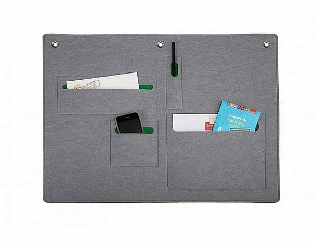 Organizer na ścianę z filcu recyklingowego (przetworzonych butelek PET) od Boogie Design. Kupisz na shop.boogie-design.pl za 100 zł polski projekt, polski design, święta, prezent na święta