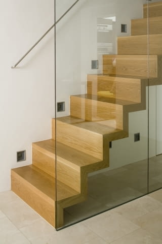 Balustrada schodów ze szkła schody, podłogi, szkło, design