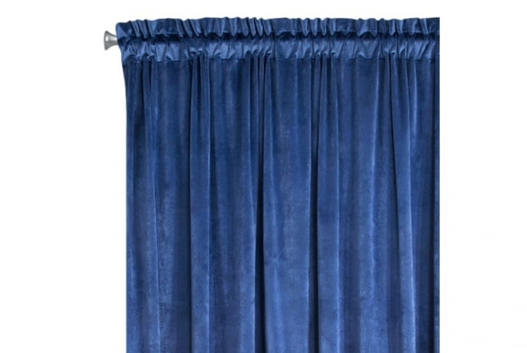 Zasłona na taśmie marszczącej ROSA 140x270 cm Granatowa 89,90zł