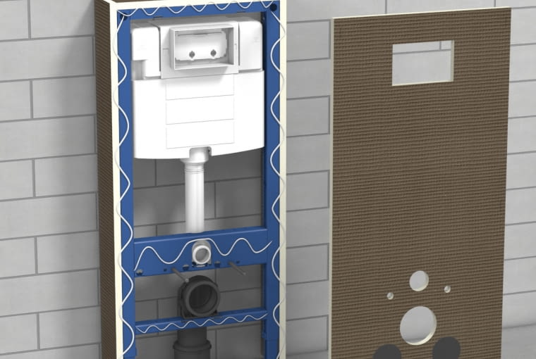 Wystająca zabudowa stelaża podtynkowego z zastosowaniem WC Set Botament Wystająca zabudowa stelaża podtynkowego z zastosowaniem WC Set Botament