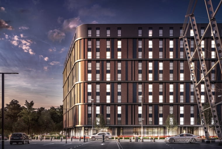 Hotel przy ul. Prądzyńskiego 21 w Warszawie. Proj. Ideograf Warsaw Business Hotel przy ul. Prądzyńskiego 21 w Warszawie. Proj. Ideograf