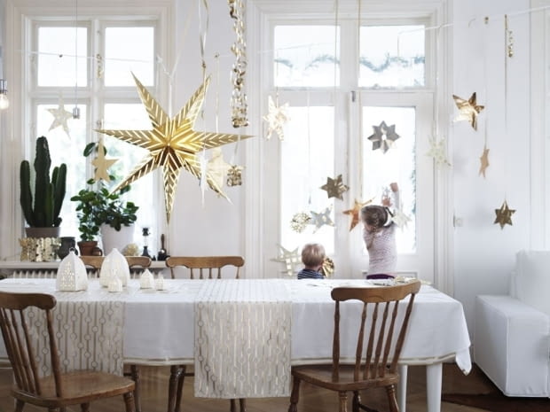 Święta w IKEA: STRALA lampa wisząca w kształcie złotej gwiazdy. Cena: 39,99 zł. Ikea, święta, boże narodzenie, nowości, świąteczne dodatki