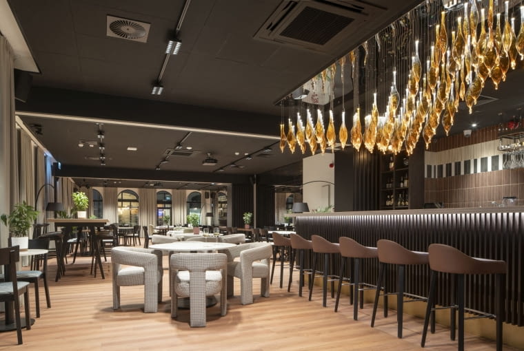 Wnętrza restauracji Capri projektu pracowni Tremend Wnętrza restauracji Capri projektu pracowni Tremend