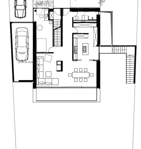 Dom światłoczuły, rzut parteru Dom światłoczuły, rzut parteru
