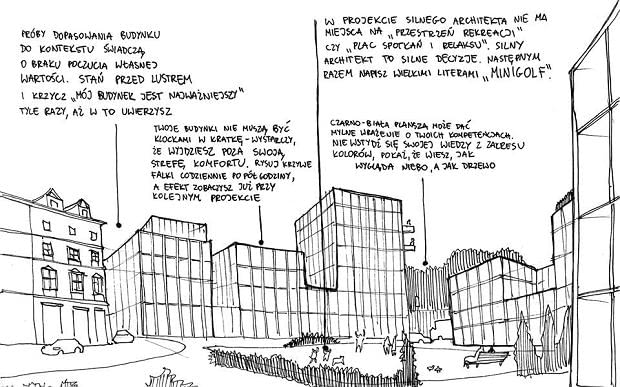 Komiks 'Poradnik architekta' Doroty Ryżko i Urszuli Walickiej to pełna humoru i dystansu opowieść o codziennym życiu architekta. Akcja komiksu rozpoczyna się w momencie podjęcia studiów architektonicznych i ukazuje koleje losu przedstawicieli tego niezwykle ciekawego zawodu. Cena 35 zł prezenty świąteczne architektura design