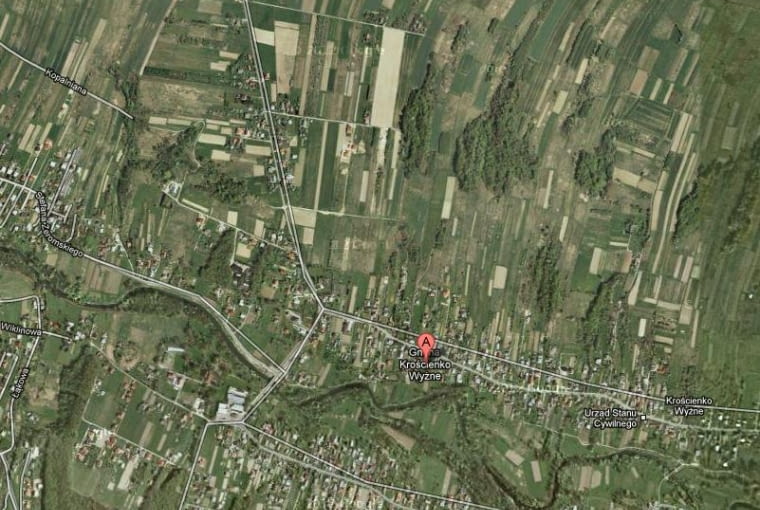 Krościenko Wyżne, mapa