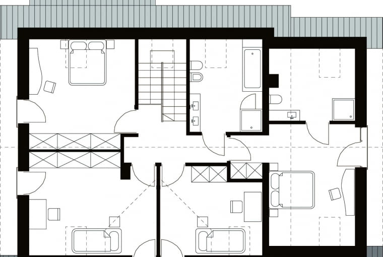 Narcyz 3 Projekt poddasza Projekty domów z miejscem do pracy