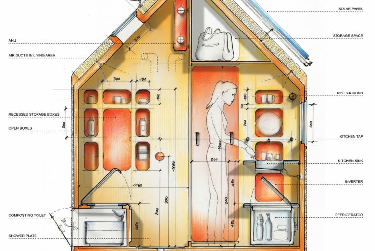 Jednoosobowy dom "Diogenes" zaprojektowany przez Renzo Piano Jednoosobowy dom "Diogenes" zaprojektowany przez Renzo Piano