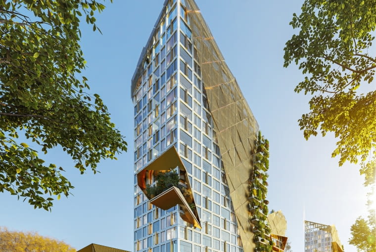 Planowane wieżowce przy ul. Skrajnej w Kielcach. Proj. 4idea