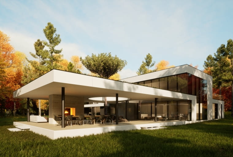 Rezydencja Horyzontalna. Proj. Exterio