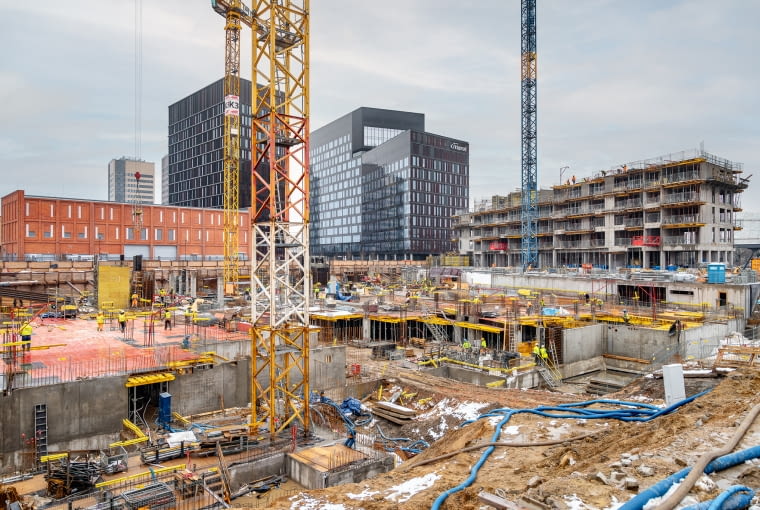 Flow w Nowym Centrum Łodzi - budowa Flow w Nowym Centrum Łodzi - budowa