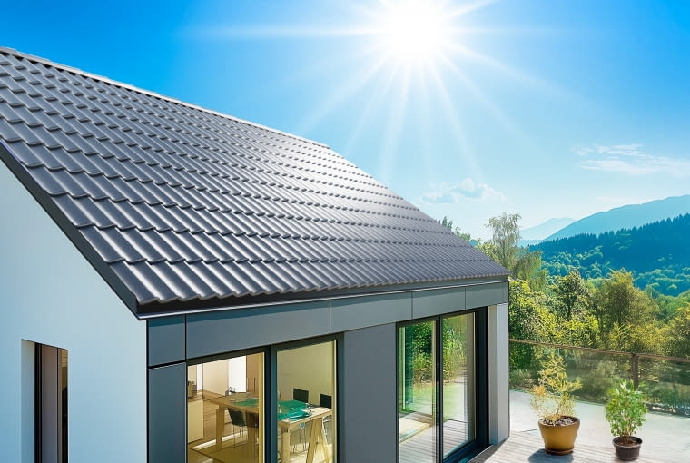 Dachówka betonowa Braas Bałtycka TermoComfort, kolor grafitowy