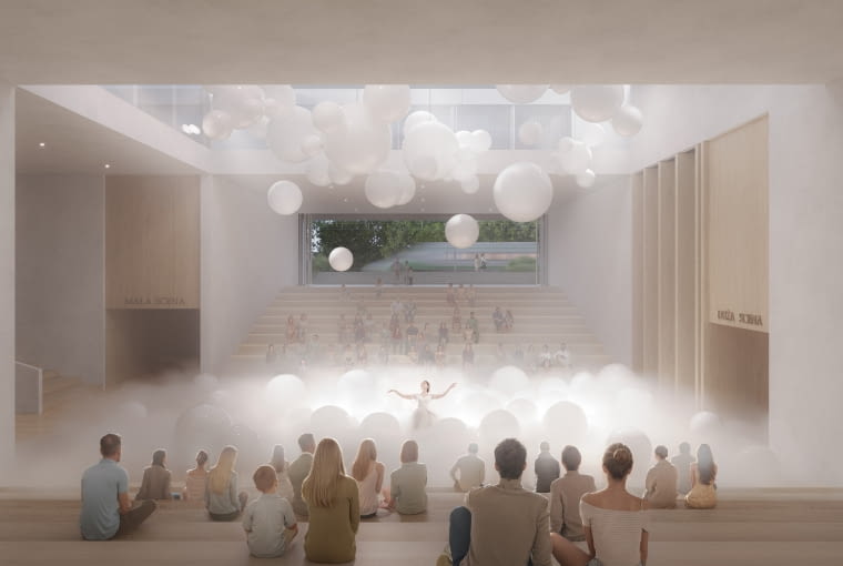 Zwycięski projekt nowej siedziby Teatru Lalek Banialuka w Bielsku-Białej, autorstwa pracowni P2PA