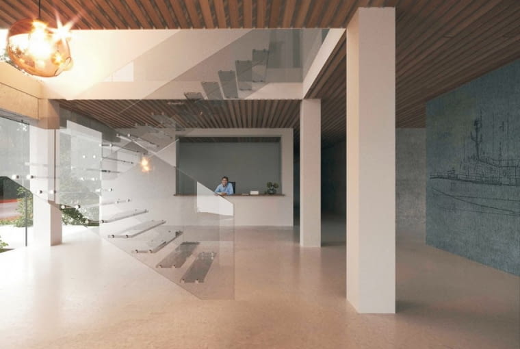 Wizualizacja nowego budynku wielofunkcyjnego Akademii Marynarki Wojennej Wizualizacja nowego budynku wielofunkcyjnego Akademii Marynarki Wojennej