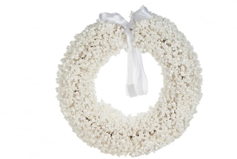 Wieniec świąteczny ARESJON Biały 40 cm Wieniec świąteczny ARESJON Biały 40 cm