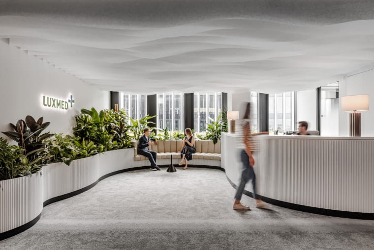 Biuro Lux Med w Warszawie. Proj. Workspace