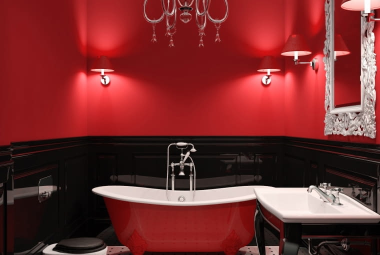 Łazienka w stylu glamour styl glamour