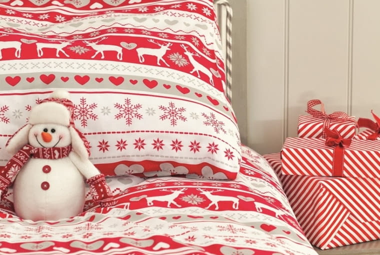 F&F Home: Komplet pościeli 59,99 zł; Stoper do drzwi w kształcie bałwana 54,99 zł; zastawa, F&F, F&F Home, święta, boże narodzenie