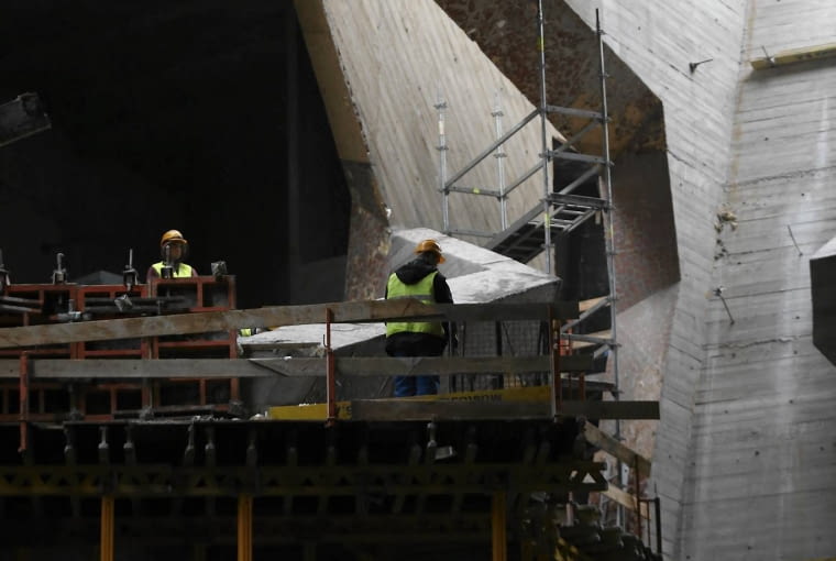 12.01.2015 Torun . Budowa Centrum Kulturalno - Kongresowego na Jordankach . Fot. Mikolaj Kuras / Agencja Gazeta DLOTO strony lokalne GW - Toruń SLOWA KLUCZOWE: jordanki sala sala koncertowa ZDJĘCIE DO WKŁADKI: DLOTO strony lokalne GW - Toruń