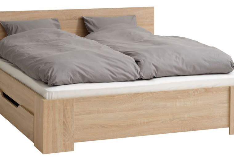 Rama łóżka HALD 180x200 jasny dąb, 1399 zł łóżko do sypialni