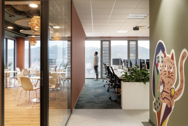 Biuro firmy Bayer w Oliwia Centre. Proj. Design Anatomy