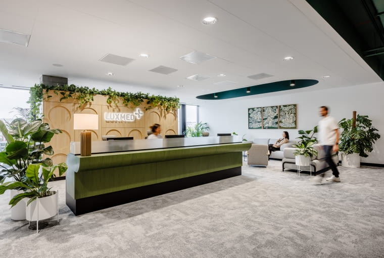 Biuro Lux Med w Warszawie. Proj. Workspace