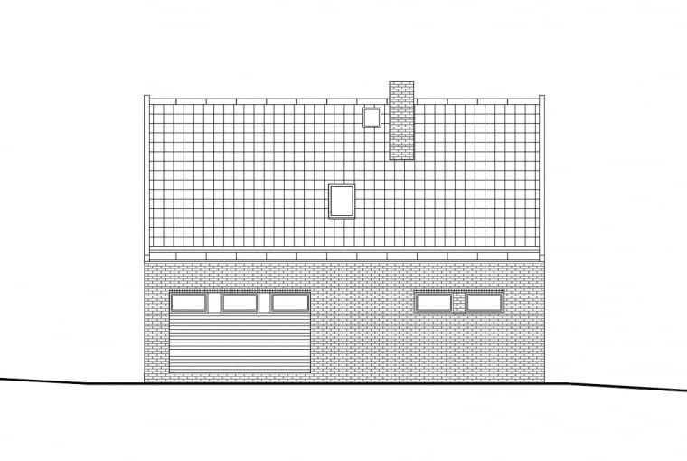 Dom w Pawlikowicach. Elewacja północna Dom w Pawlikowicach. Elewacja północna