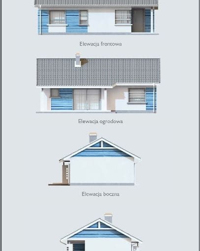 Widok elewacji, dom na druga połowę życia projekt domu,projekty domów,elewacje